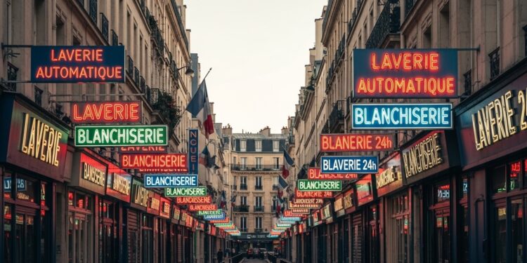 Découvrez la réaction amusée de Tommy Robinson face à une rue parisienne dominée par des laveries automatiques Une vidéo virale qui relance le débat sur léconomie souterraine et la transformation des quartiers   Viral Mag
