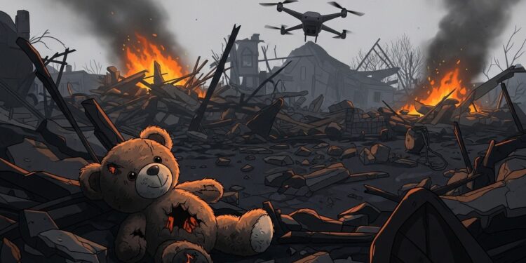 Une frappe de drone russe à Bogodoukhiv a tué un père et ses trois jeunes enfants blessant gravement leur mère enceinte Un nouveau drame civil dans la région de Kharkiv en guerre depuis quatre ans   Viral Mag