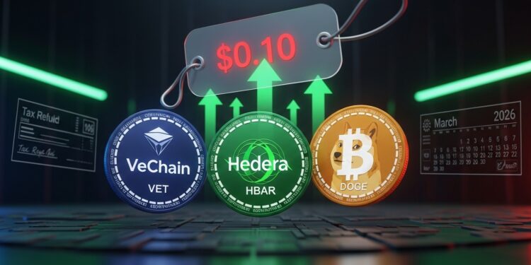 Découvrez pourquoi VET HBAR et DOGE sous 010 $ captent lattention des investisseurs en mars 2026 malgré la correction du marché crypto Analyse technique et catalyseurs à venir   Viral Mag