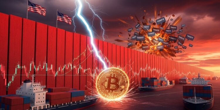 Trump impose des tarifs globaux à 15 malgré une décision de la Cour suprême Les mentions  tariffs  explosent sur les réseaux Bitcoin chute violemment Analyse de limpact macro sur les cryptos   Viral Mag