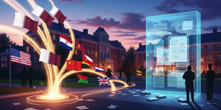 USA Renforce Surveillance Financements Étrangers Universités - Viral Mag Les États Unis annoncent un contrôle accru sur les dons étrangers aux universités avec le Qatar en tête 11 Md$ en 2025 Transparence et risques dinfluence au cœur des débats Viral Mag