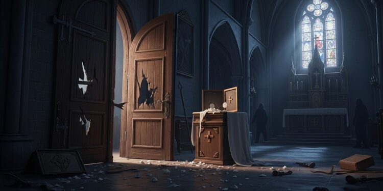 Dans le diocèse de Rouen trois églises ont été vandalisées récemment avec vols dhosties consacrées et objets liturgiques Un phénomène inquiétant qui interroge sur la sécurité du patrimoine religieux en France   Viral Mag