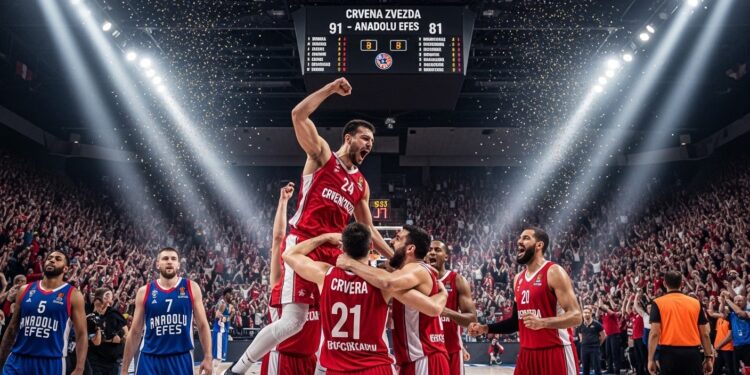 Victoire Éclatante Étoile Rouge Belgrade sur Anadolu Efes - Viral Mag Découvrez comment lÉtoile Rouge Belgrade a dominé Anadolu Efes 91 81 en Euroligue avec les performances clés de Butler et Dozier Jr Analyse complète du match et impact sur la saison Viral Mag