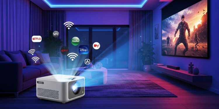 Découvrez comment ce mini vidéoprojecteur Wielio Full HD avec WiFi 6 et apps intégrées transforme votre salon en salle de cinéma à prix cassé  50 sur Amazon en février 2026    Viral Mag