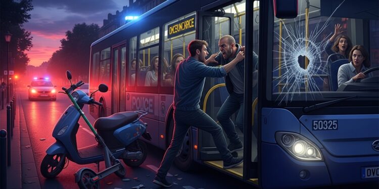 Violence Inouïe : Trottinette et Bus, un Accrochage qui Dégénère - Viral Mag À Vigneux sur Seine un pilote de trottinette agresse violemment le chauffeur du bus qui la heurté Détails choc dun incident qui alerte sur la sécurité urbaine et les tensions routières Viral Mag