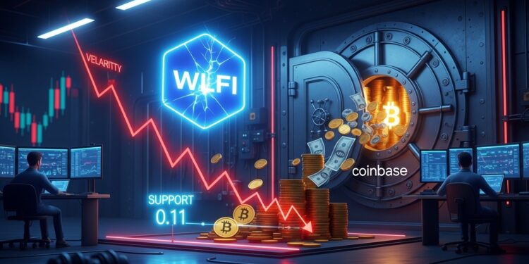 Le transfert de 125 millions USD1 vers Coinbase Prime secoue WLFI Traders attentifs à un support critique à 011 $ entre positions haussières massives et risques de liquidations en cascade   Viral Mag