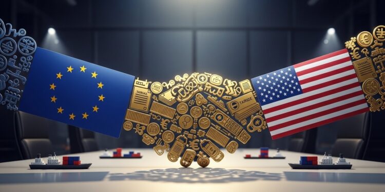 Laccord commercial UE États Unis signé lété dernier franchit une étape clé avec lapprobation en commission au Parlement européen Gardes fous renforcés et suspense pour le vote final   Viral Mag