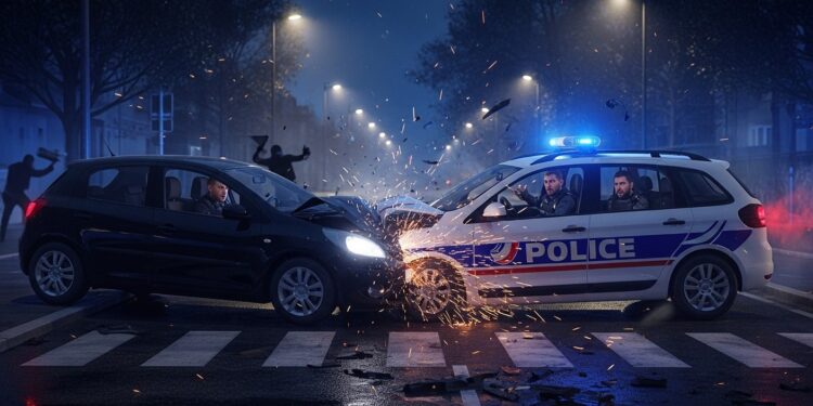 Dans la nuit du 25 février 2026 à Alençon un refus dobtempérer dégénère  voiture de police percutée agents blessés et agressés par projectiles dans le quartier Perseigne Détails et réactions   Viral Mag