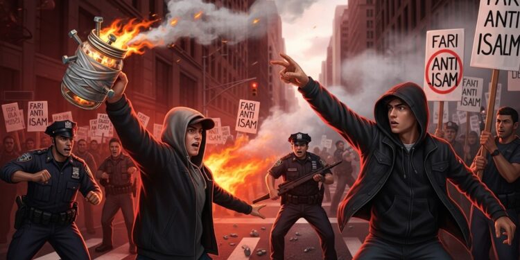 Un homme arrêté après avoir jeté des engins suspects lors dune manifestation anti islam devant la résidence du maire musulman de New York Tensions et enquêtes en cours dans une ville divisée   Viral Mag