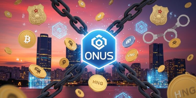 Le Vietnam ouvre une vaste enquête pour fraude sur la plateforme ONUS avec des arrestations de suspects clés accusés de manipulations de tokens comme VNDC et HNG Des milliards en jeu dans ce scandale qui secoue ladoption crypto locale   Viral Mag