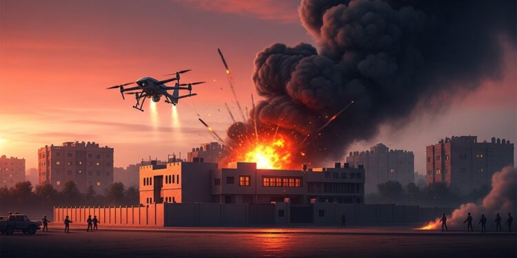 Une frappe de drone audacieuse a touché le siège des services de renseignement irakiens dans le quartier huppé de Mansour à Bagdad en pleine célébration de lAïd el Fitr accentuant les tensions explosives au Moyen Orient   Viral Mag