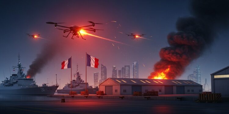 Deux drones iraniens frappent une base navale à Abu Dhabi accueillant larmée française  incendie maîtrisé zéro victime Escalade régionale en cours  Décryptage complet   Viral Mag