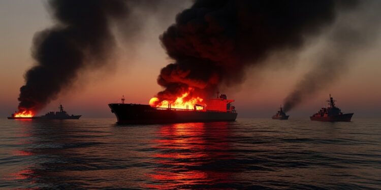 Deux navires touchés par projectiles inconnus dans le détroit dOrmuz ce dimanche au cœur des représailles iraniennes après frappes américano israéliennes Risques majeurs pour le pétrole mondial   Viral Mag