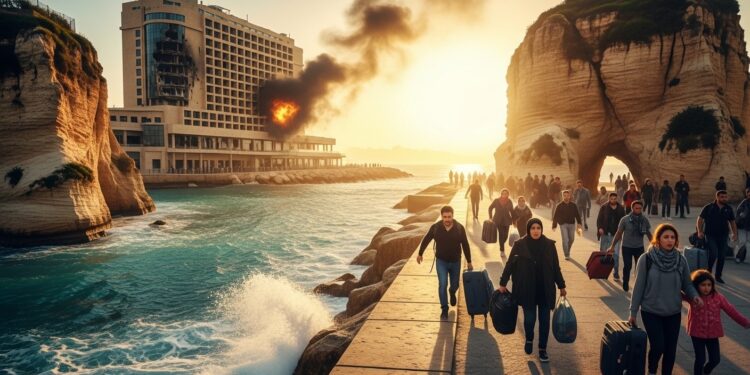 Une frappe israélienne a touché un hôtel chic au cœur de Beyrouth semant la peur parmi les civils et les déplacés Témoignages poignants sur la corniche où plus aucun lieu napparaît sûr au Liban   Viral Mag