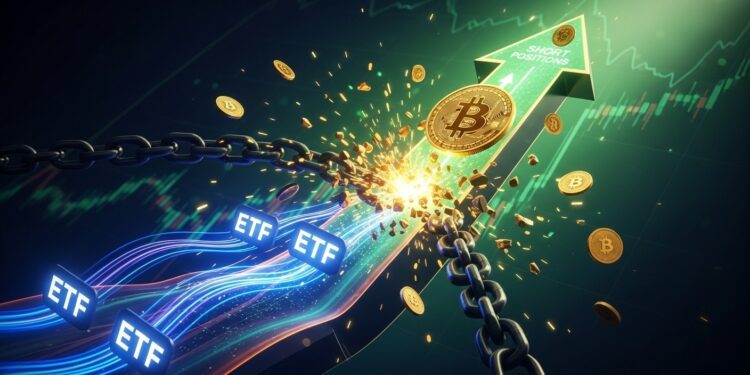 Bitcoin atteint un sommet de six semaines à 75 937 $ grâce à 330 M$ de shorts liquidés et 200 M$ dinflows ETF Analyse complète du rallye et perspectives haussières   Viral Mag