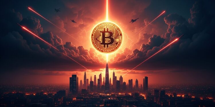 Bitcoin Rebondit de 4,8 % Après les Frappes Iraniennes - Viral Mag Le Bitcoin grimpe soudainement de 48 suite aux frappes conjointes États Unis Israël sur lIran tandis que les sorties massives de cryptos depuis les plateformes iraniennes signalent une fuite de capitaux accélérée Viral Mag