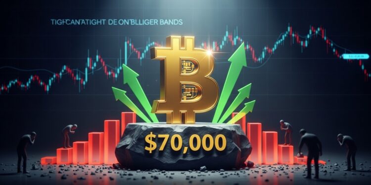 Le Bitcoin consolide autour de 70 000 $ avec une baisse dintérêt ouvert et des flux retail en net recul Analyse technique et perspectives pour une potentielle reprise durable   Viral Mag