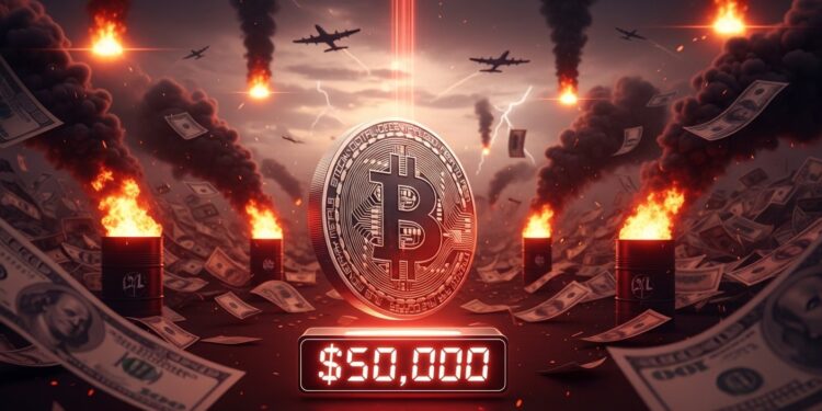 Bitcoin vers 50 000 $ ? Dollar et Guerre Iran Pèsent Lourd - Viral Mag Le Bitcoin chute vers 50k$ avec le dollar fort et la flambée du pétrole due au conflit Iran Analyse technique et macro des risques actuels en mars 2026 Viral Mag