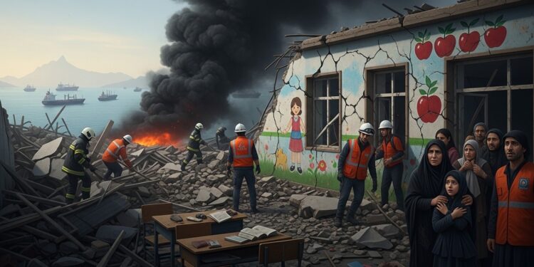 Un bombardement présumé a frappé une école de filles à Minab en Iran causant plus de 100 morts selon Téhéran Israël et les USA enquêtent sans confirmer Détails et bilans   Viral Mag