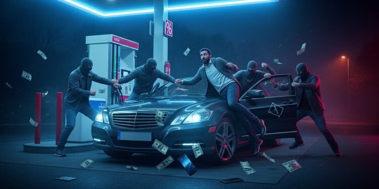 Un touriste lié à une puissante famille saoudienne a été sauvagement agressé et dépossédé de sa Mercedes alors quil dormait dans sa voiture sur une station service des Yvelines Détails dun fait divers choquant   Viral Mag