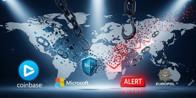 Grande victoire contre le phishing  Coinbase Microsoft et Europol ont neutralisé Tycoon 2FA plateforme qui contournait lauthentification à deux facteurs et menaçait des millions dutilisateurs et organisations   Viral Mag
