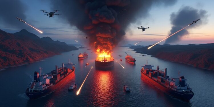 Crise au Détroit d’Ormuz : Attaques et Blocage Stratégique - Viral Mag Le détroit dOrmuz paralysé par des attaques iraniennes après des frappes américano israéliennes Trafic pétrolier en chute libre menaces contradictoires et risques pour léconomie mondiale Viral Mag