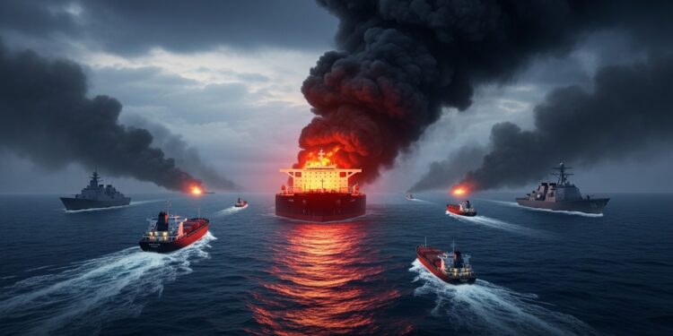 Détroit d’Ormuz Paralysé : Crise Pétrolière Mondiale - Viral Mag Le détroit dOrmuz est bloqué par des attaques iraniennes après des frappes US Israël Navires touchés armateurs en fuite prix du pétrole en hausse explosive Découvrez les impacts immédiats Viral Mag