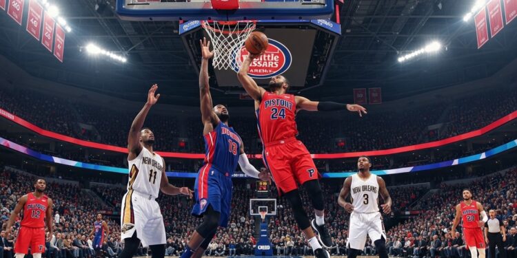 Le 27 mars 2026 les Detroit Pistons leaders de la Conférence Est reçoivent les New Orleans Pelicans en difficulté Analyse complète du match NBA effectifs enjeux et pronostic pour ce duel à la Little Caesars Arena   Viral Mag