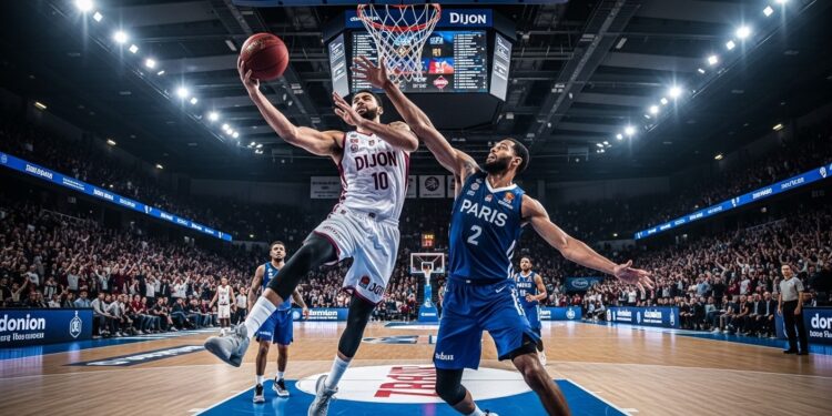 Dijon Paris Betclic Elite : Un Duel Explosif au Palais des Sports - Viral Mag Ce vendredi 27 mars 2026 JDA Dijon accueille Paris Basketball pour la 24e journée de Betclic Elite Découvrez lanalyse complète les enjeux les forces en présence et les clés du match entre une équipe bourguignonne combative et un leader ambitieux Viral Mag