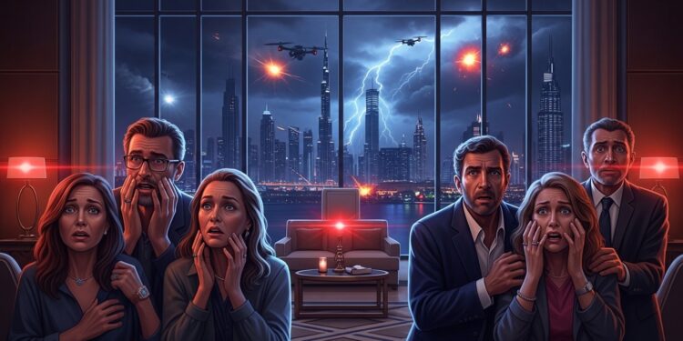 À Dubaï des vacanciers français vivent langoisse des alertes missiles et des vols annulés suite aux ripostes iraniennes Témoignages poignants dOrazio Linda et Sabine coincés dans leurs hôtels   Viral Mag