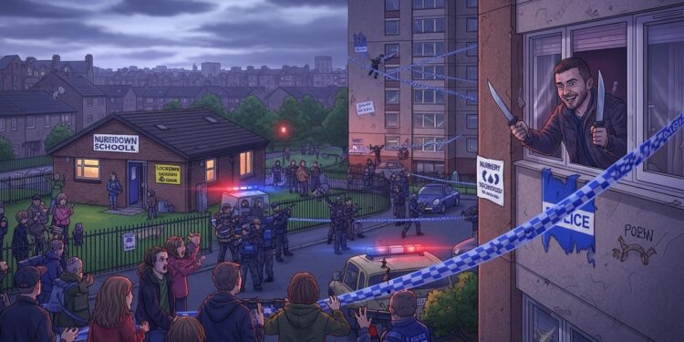 Un homme armé poignarde deux personnes à Édimbourg et tente dentrer dans une crèche Police déployée quartier bouclé habitants en colère Détails choc de cet incident grave en Écosse   Viral Mag