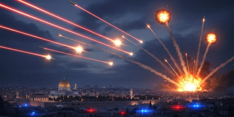 Explosions et alertes répétées à Jérusalem Tel Aviv et Haïfa suite à des tirs de missiles iraniens et drones du Hezbollah Bilan  blessés légers et dégâts matériels au 5e jour du conflit   Viral Mag