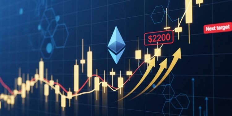 Ethereum Vers 2200 $ : Structure Haussière en Plein Essor - Viral Mag Le prix dEthereum montre des signes clairs de retournement haussier avec des plus hauts et plus bas ascendants La résistance des 2200 $ devient la prochaine cible majeure à surveiller de près Viral Mag