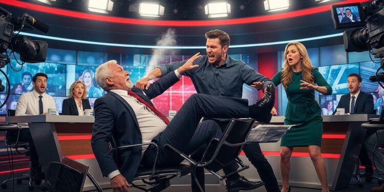 Le 20 mars 2026 Stéphane Tapie a violemment agressé Fabien Lecoeuvre sur le plateau de TBT9 Shanna Lousteau touchée dans la chute plainte envisagée malgré excuses Découvrez les détails exclusifs de cet incident qui secoue la télé française   Viral Mag
