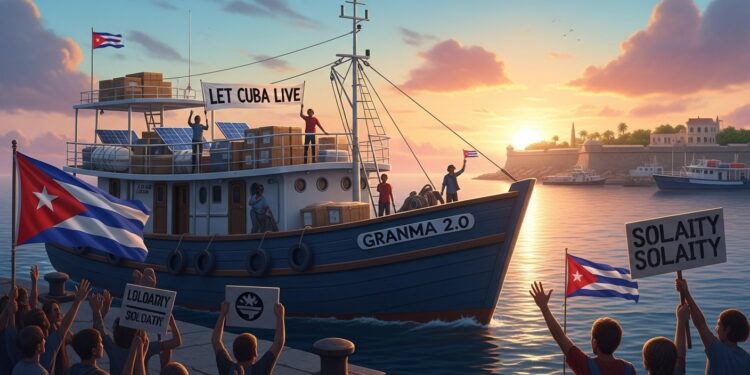 Une flottille internationale chargée daide humanitaire a accosté à La Havane mardi apportant vivres médicaments et panneaux solaires à Cuba confronté à une grave crise énergétique et à un blocus pétrolier Découvrez les détails de cette mission symbolique   Viral Mag