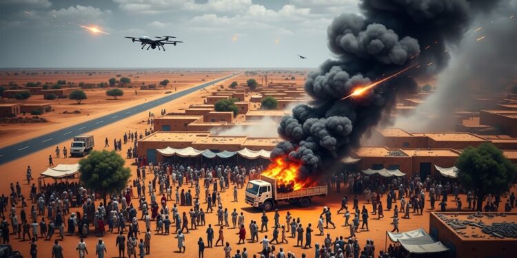 Frappes de Drones au Soudan : 28 Civils Tués en une Journée - Viral Mag Au moins 28 civils ont perdu la vie dans deux frappes de drones au Darfour et au Kordofan Lescalade du conflit soudanais alarme lONU face à limpact dévastateur de ces armes sur les populations civiles Viral Mag