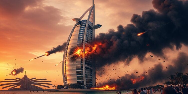 Des missiles iraniens frappent Burj Al Arab Palm Jumeirah et infrastructures clés de Dubaï Témoignages dexpatriés choqués face à lirruption de la guerre dans leur havre de paix   Viral Mag