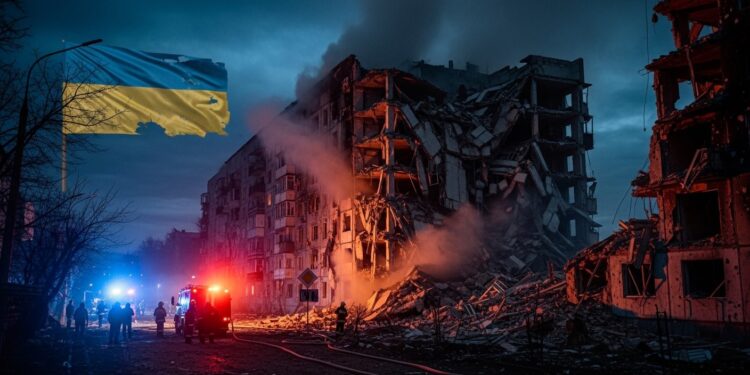 La nuit dernière des attaques russes ont tué au moins six civils en Ukraine dont cinq à Kharkiv où un immeuble résidentiel a été détruit Bilan des frappes sur plusieurs régions   Viral Mag