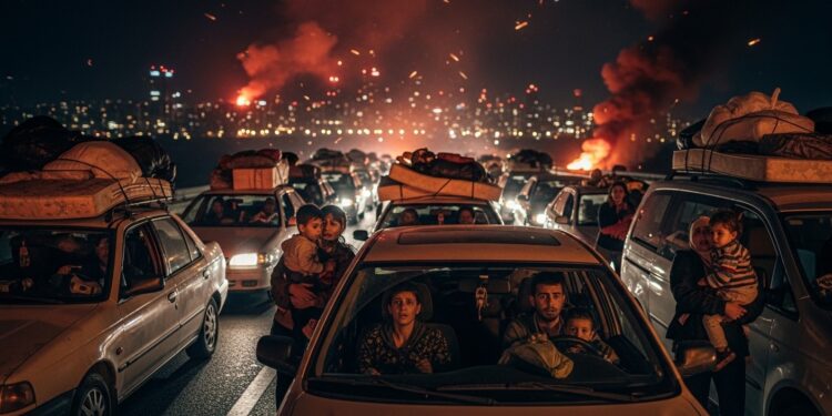 Dans les bastions du Hezbollah des familles fuient la nuit les frappes israéliennes intenses Témoignages poignants de civils terrorisés embouteillages interminables et traumatismes ravivés   Viral Mag