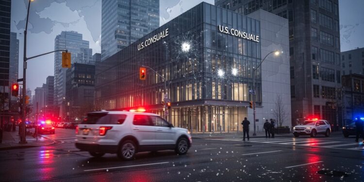 Deux hommes ont ouvert le feu sur le consulat des États Unis à Toronto tôt le matin Aucun blessé mais un renforcement sécuritaire majeur Décryptage dun incident classé  sécurité nationale    Viral Mag