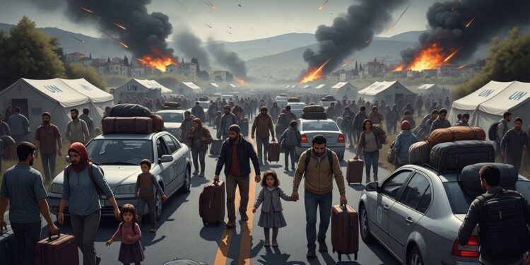 La guerre au Moyen Orient provoque un exode massif au Liban  au moins 30 000 déplacés signalés par lONU suite aux frappes israéliennes et aux tensions avec le Hezbollah Une crise humanitaire alarmante   Viral Mag