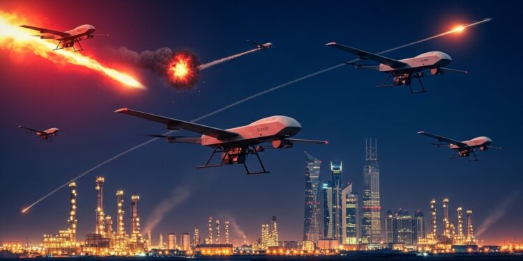 Les drones iraniens à bas coût frappent installations et bases dans le Golfe exposant les faiblesses des défenses régionales et accentuant la pression sur les États Unis pour stopper lescalade   Viral Mag