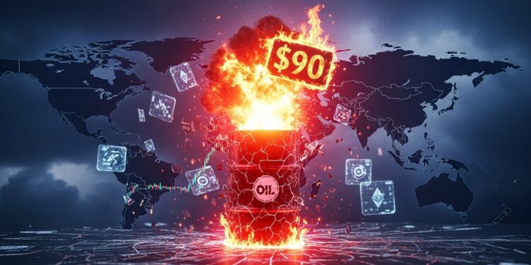 WTI dépasse 90$ dans un squeeze violent lié à lIran Hyperliquid voit ses perps pétrole exploser Analyse des risques et opportunités crypto ce week end   Viral Mag
