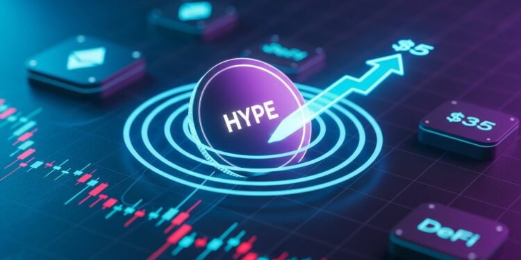 Le prix de Hyperliquid HYPE approche une zone décisive à 34 $ Avec des bandes de Bollinger qui se resserrent une explosion haussière vers 35 $ est envisageable Analyse complète et perspectives   Viral Mag