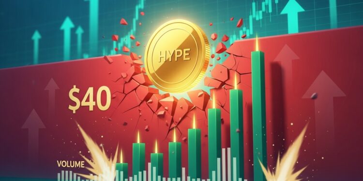 Hyperliquid vise les 40 $ : signaux haussiers puissants - Viral Mag Hyperliquid HYPE accélère vers les 40 $ avec un volume en forte hausse et des indicateurs techniques qui passent au vert Analyse complète du momentum haussier actuel Viral Mag