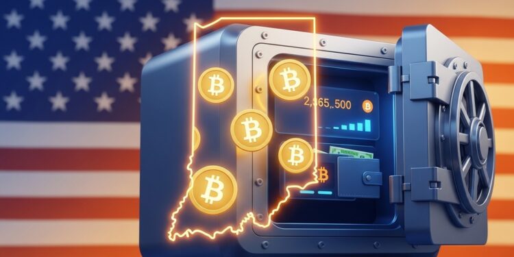Indiana Adopte la Loi Bitcoin Rights : Un Tournant Majeur - Viral Mag LIndiana protège les droits Bitcoin avec HB 1042 signée par le gouverneur interdiction taxes discriminatoires self custody et crypto dans retraites publiques Décryptage complet Viral Mag