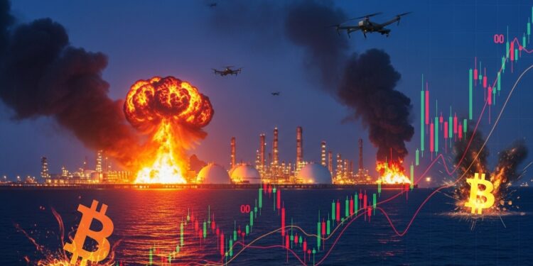 Escalade au Moyen Orient  lIran cible les installations énergétiques du Golfe après une frappe israélienne sur South Pars Pétrole dépasse 110$ gaz flambe Bitcoin tombe sous 70 000$  impacts mondiaux sur léconomie et les cryptos   Viral Mag