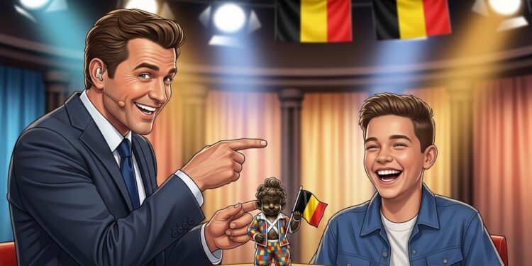 Dans Les 12 coups de midi ce 9 mars 2026 Jean Luc Reichmann taquine Cyprien pour son fou rire sur la statue Manneken Pis et ses costumes changeants Un moment drôle et instructif    Viral Mag