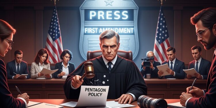 Juge Fédéral Bloque Restrictions du Pentagone sur la Presse - Viral Mag Un juge américain annule les mesures du Pentagone limitant laccès des médias invoquant le Premier Amendement Décision majeure pour la liberté de la presse en période de tensions internationales Viral Mag
