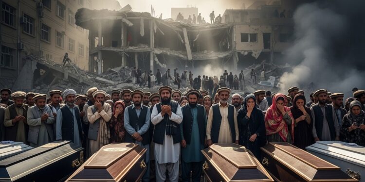 À Kaboul des familles cherchent encore leurs proches disparus dans les décombres dun centre de traitement des addictions touché par une frappe aérienne pakistanaise Un bilan tragique et des funérailles collectives marquent une escalade du conflit entre les deux voisins   Viral Mag